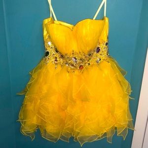 Warm Yellow Prom Dress